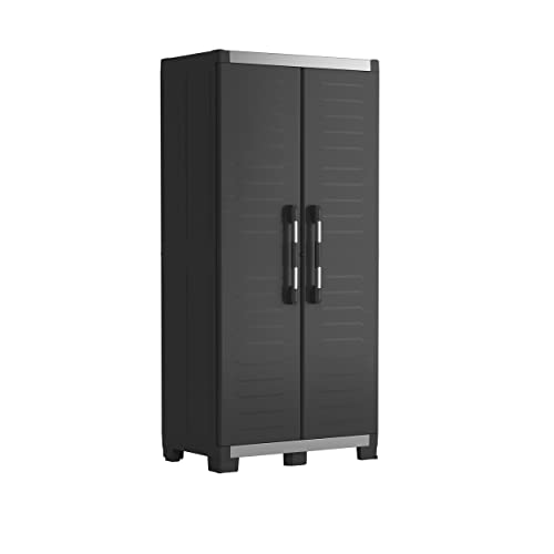 Keter XL Garage High Indoor Garage Utility Multi purpose Cabinet - Black